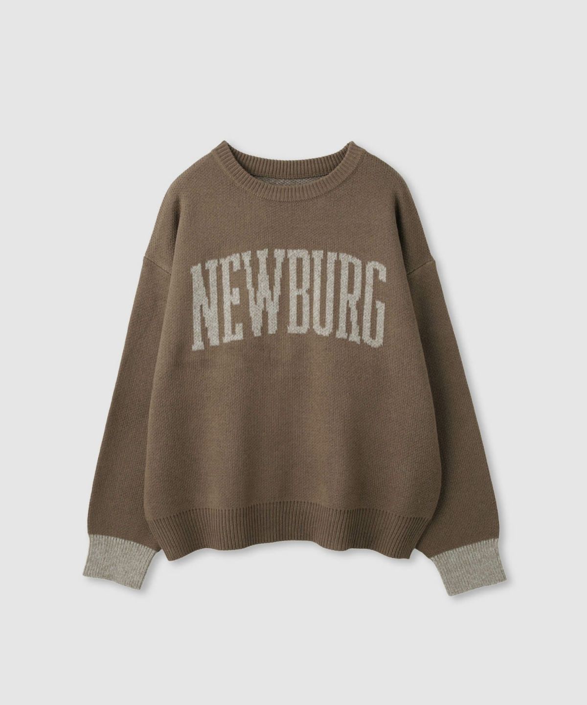 nAvy ロゴジャガードワイドニット レディース