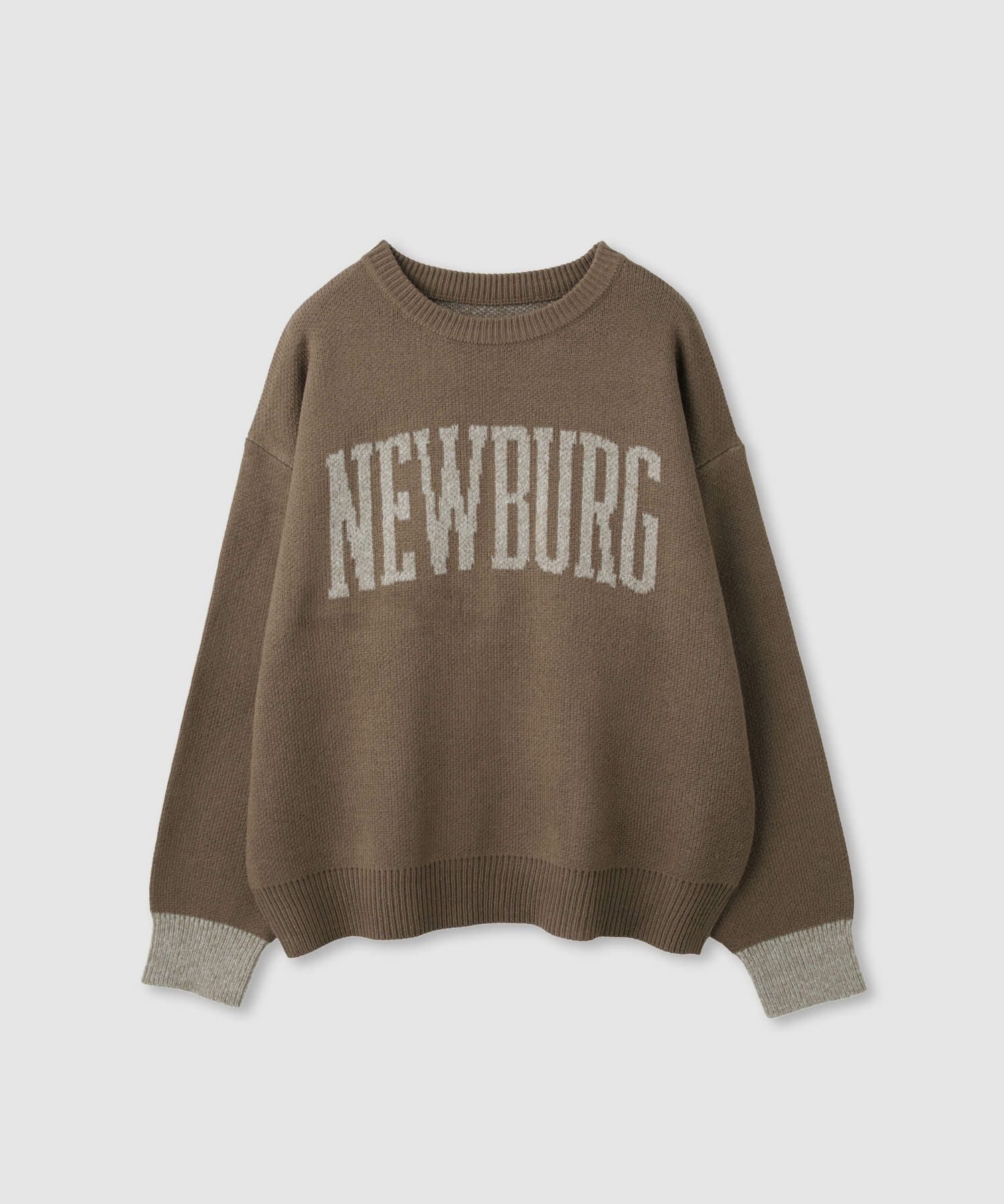 nAvy ロゴジャガードワイドニット レディース