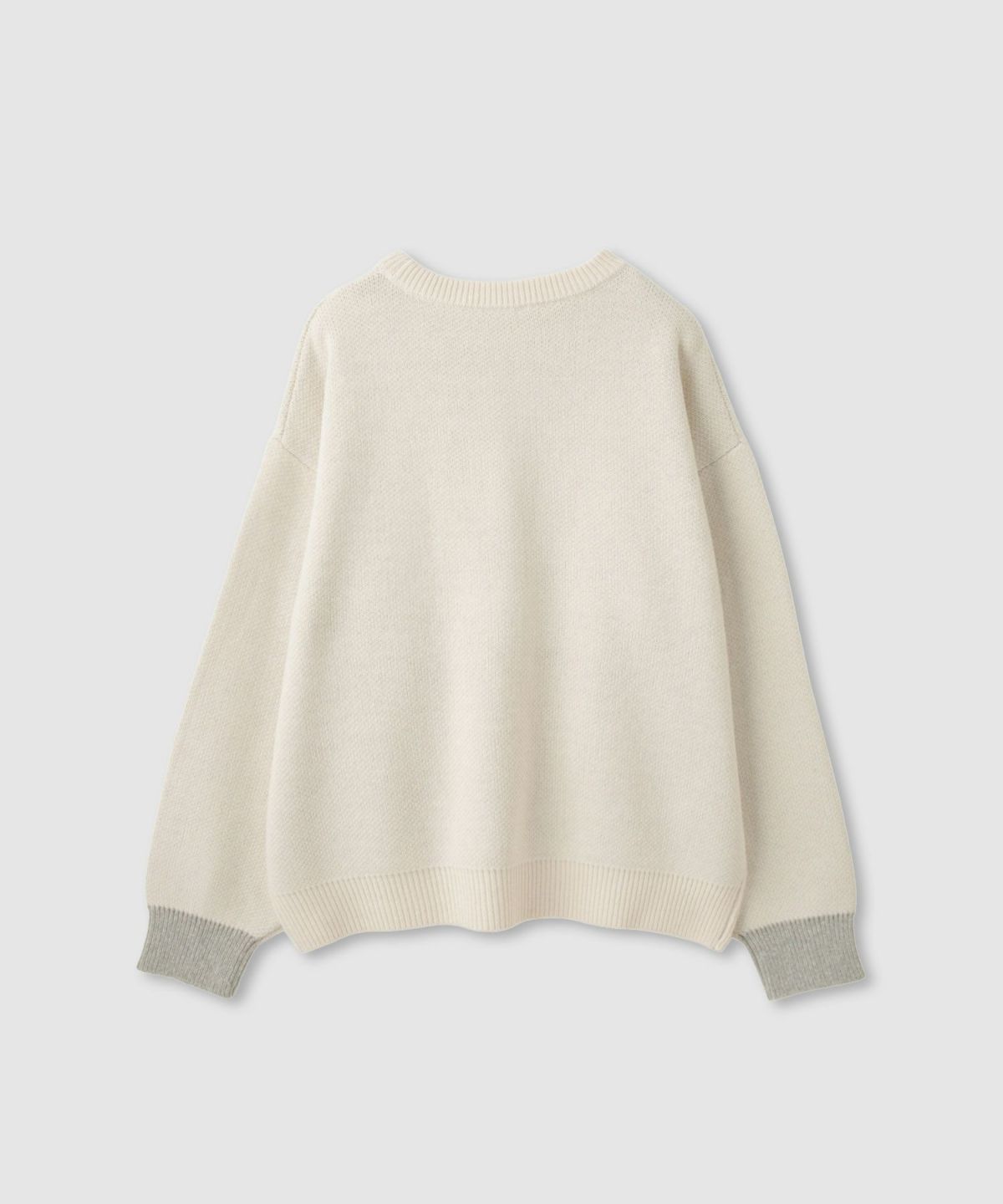 nAvy ロゴジャガードワイドニット レディース