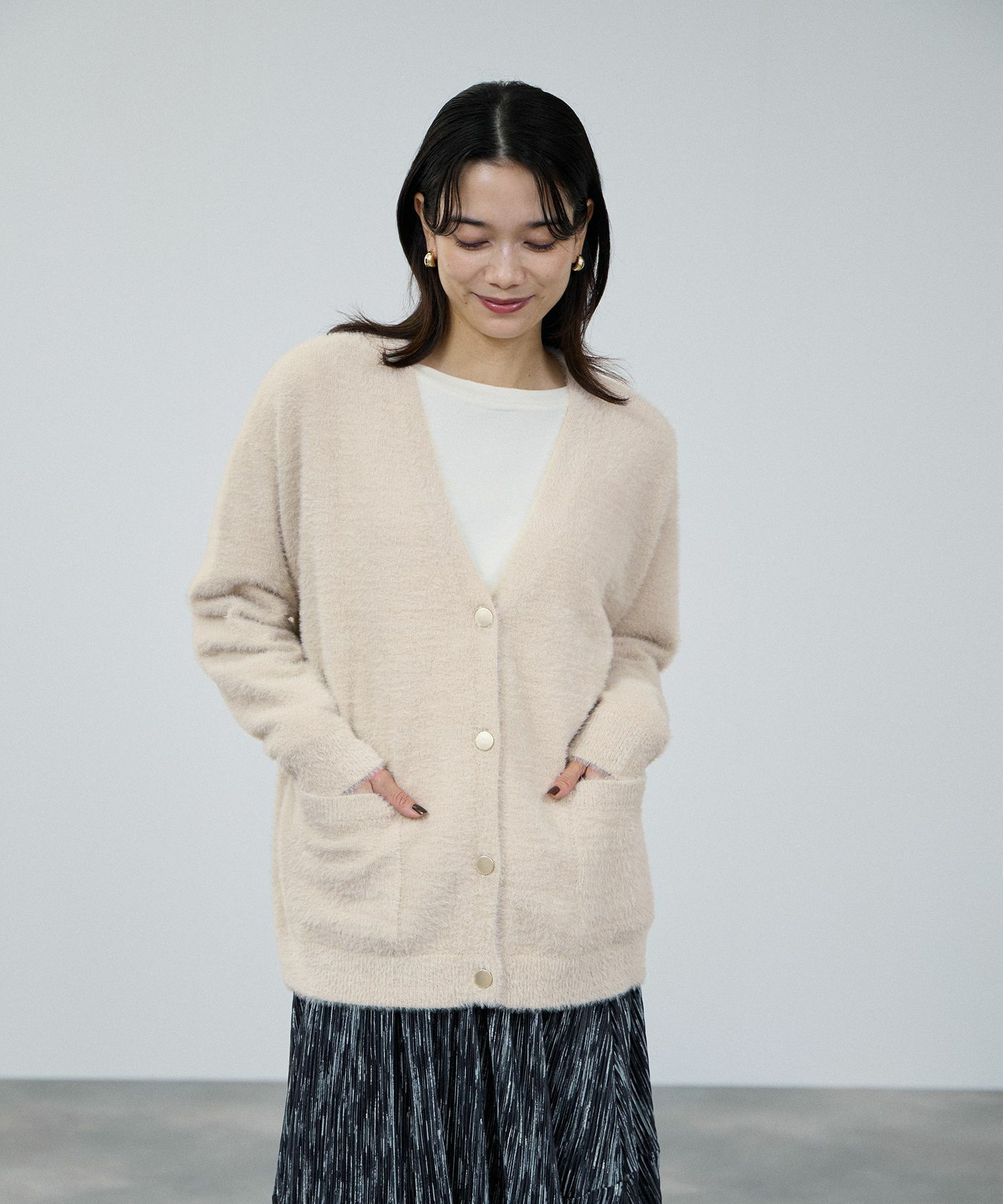 [さらに50%OFF]milli de l'air フェザーヤーンカーディガン レディース商品画像-1