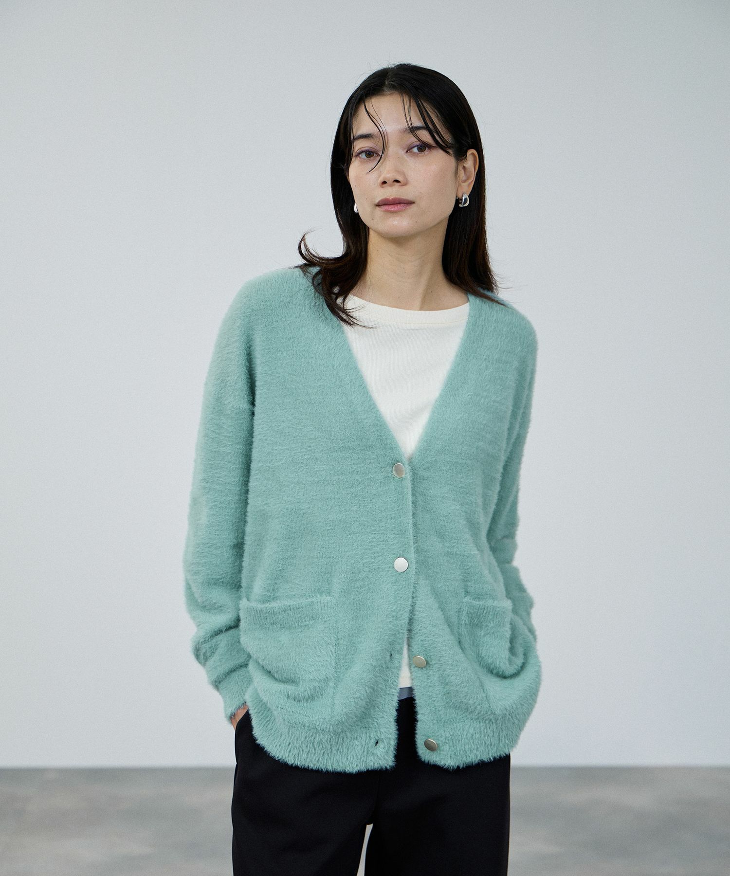 milli de l'air フェザーヤーンカーディガン レディース商品画像-3