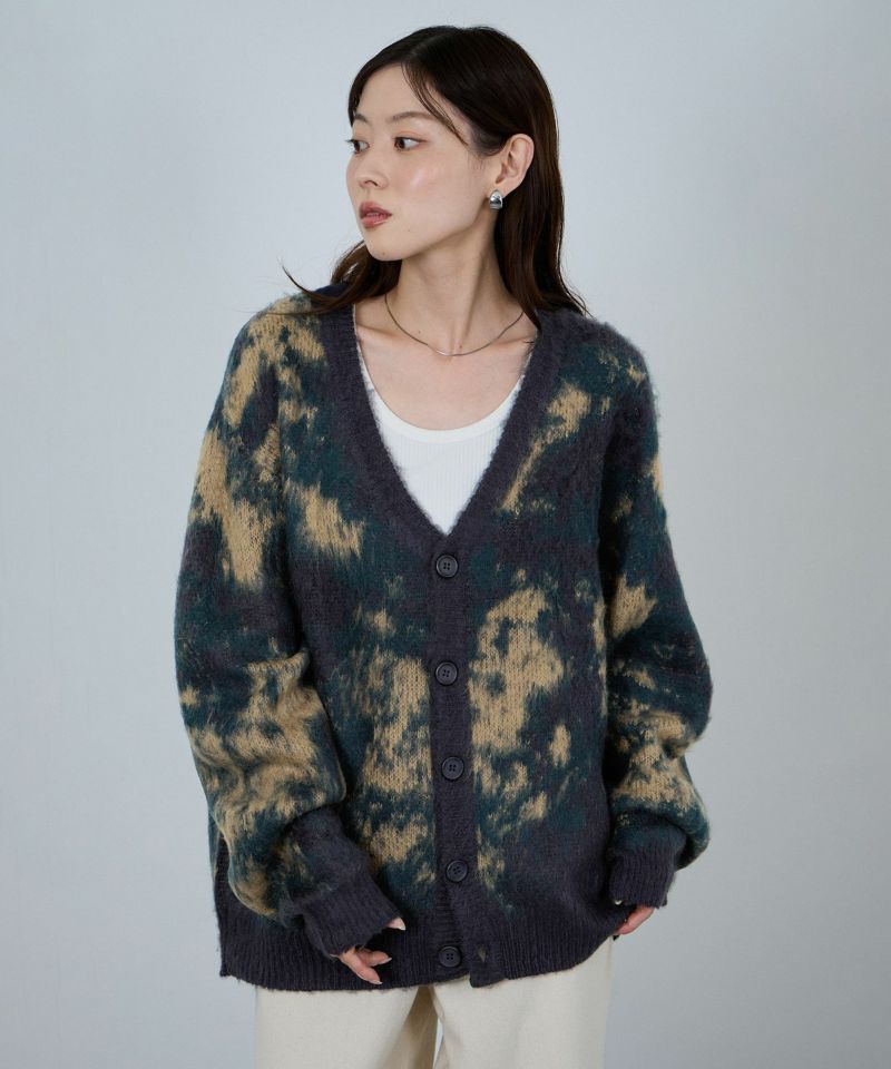 nAvy  モヘアタッチマーブルカーディガン レディース商品画像-1