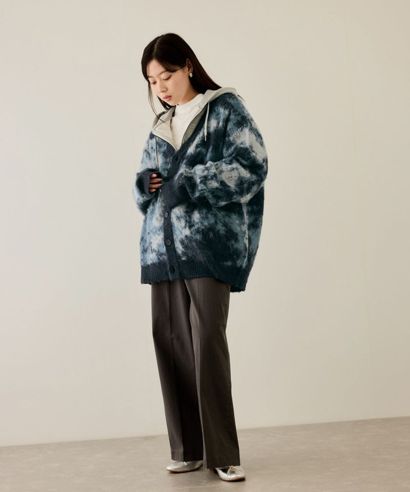 [値下げ]nAvy  モヘアタッチマーブルカーディガン レディース商品画像-13