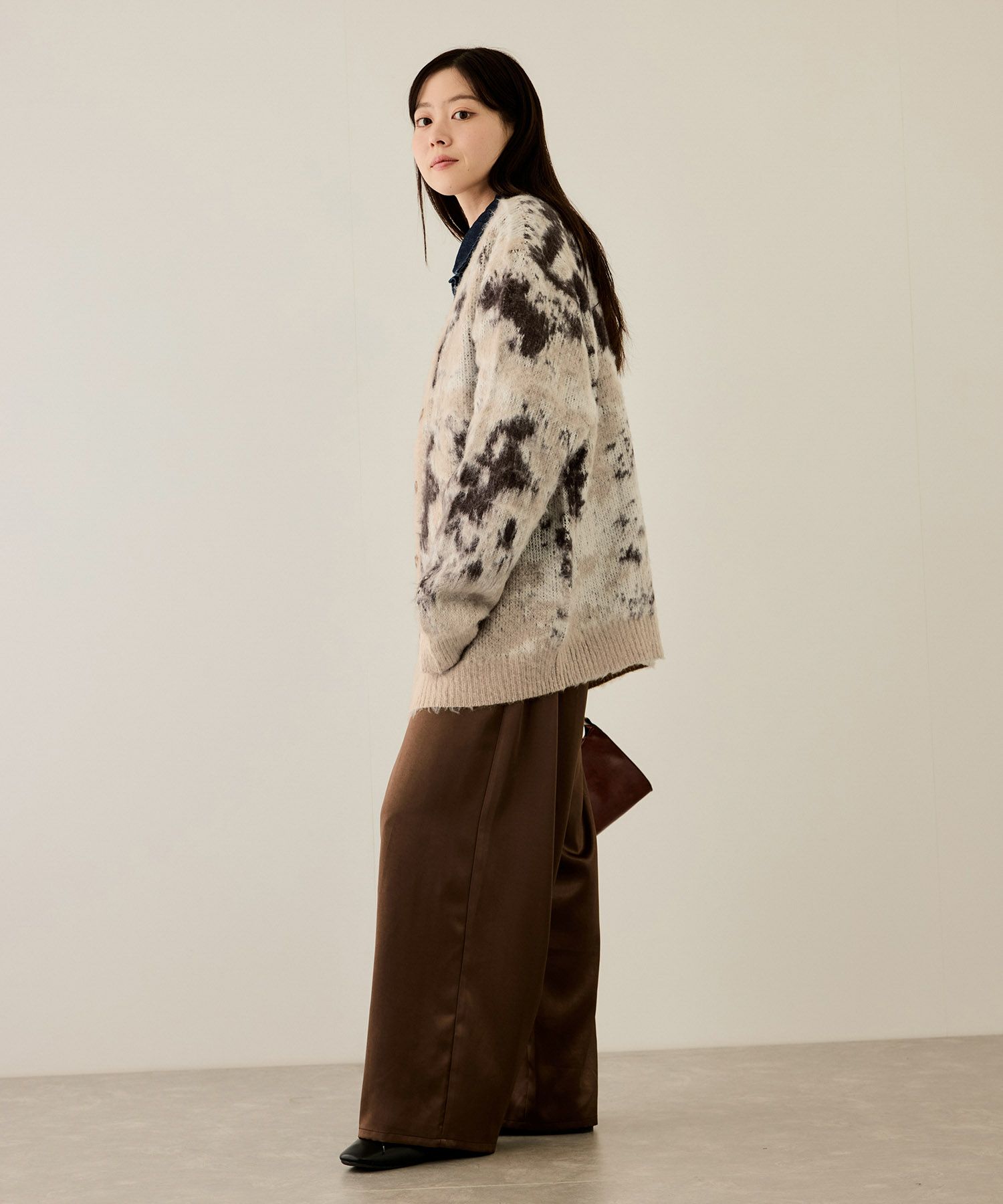[さらに50%OFF]nAvy  モヘアタッチマーブルカーディガン レディース商品画像-19