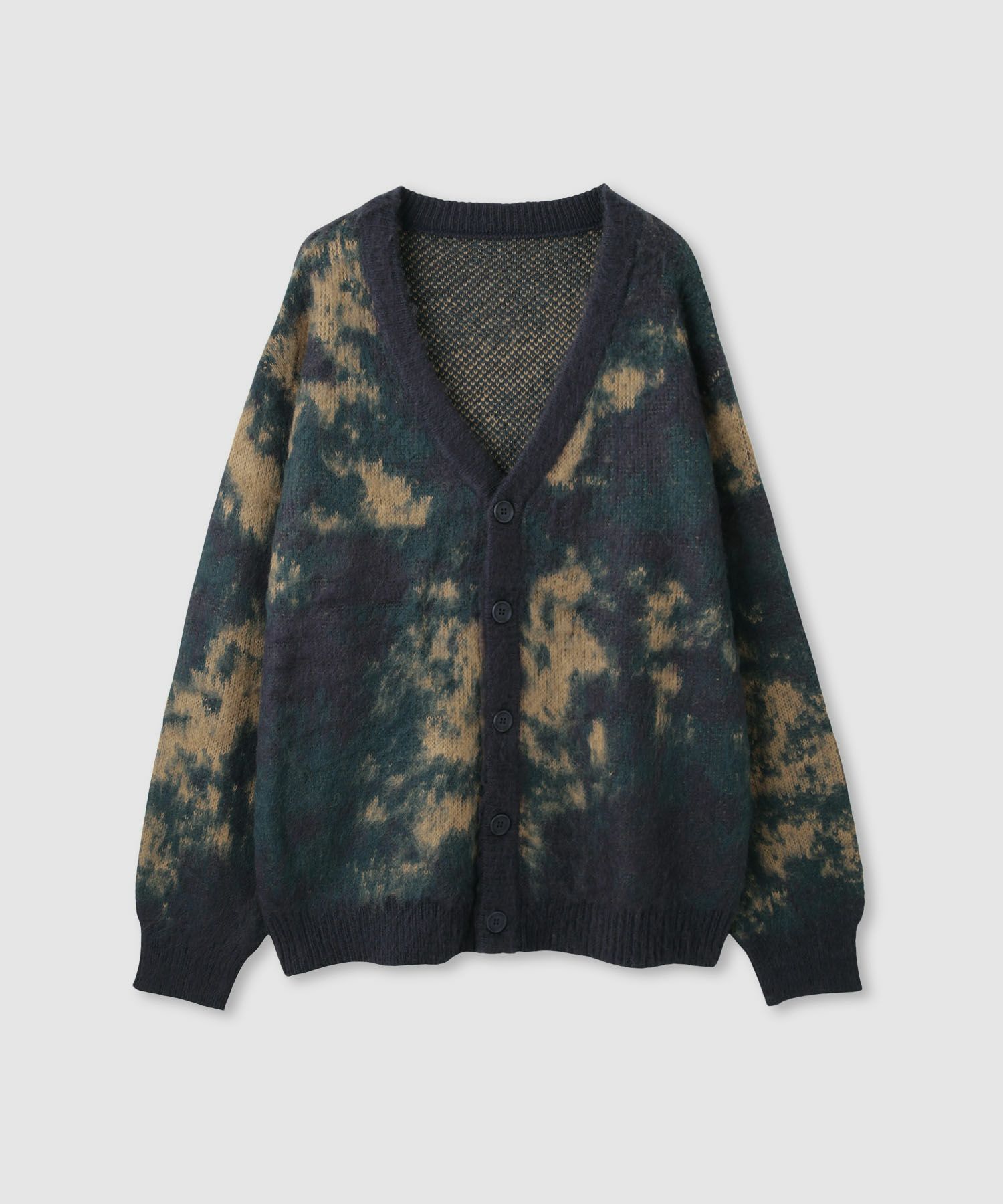 nAvy モヘアタッチマーブルカーディガン レディース