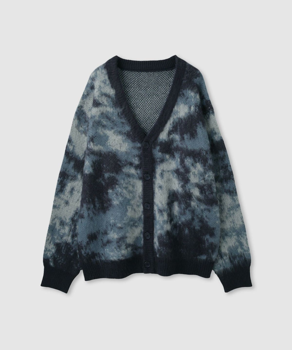 nAvy モヘアタッチマーブルカーディガン レディース