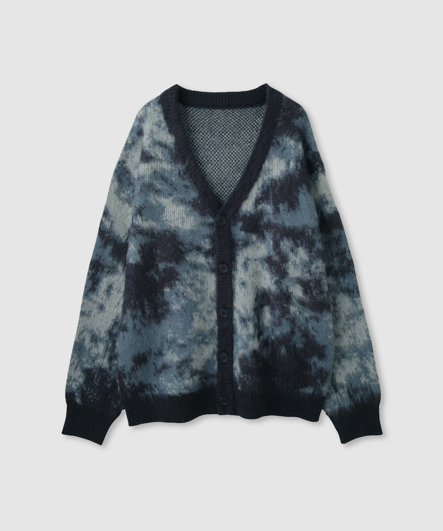 nAvy モヘアタッチマーブルカーディガン レディース