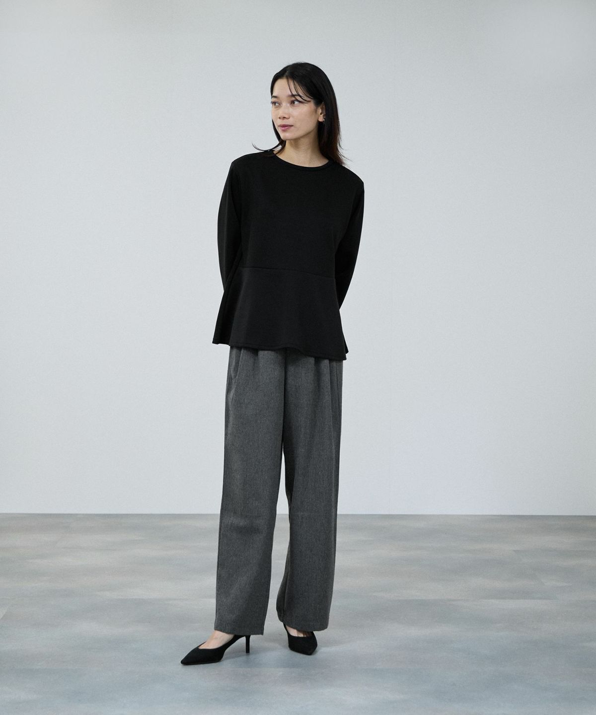 milli de l'air オーセンティックツイードタックパンツ レディース