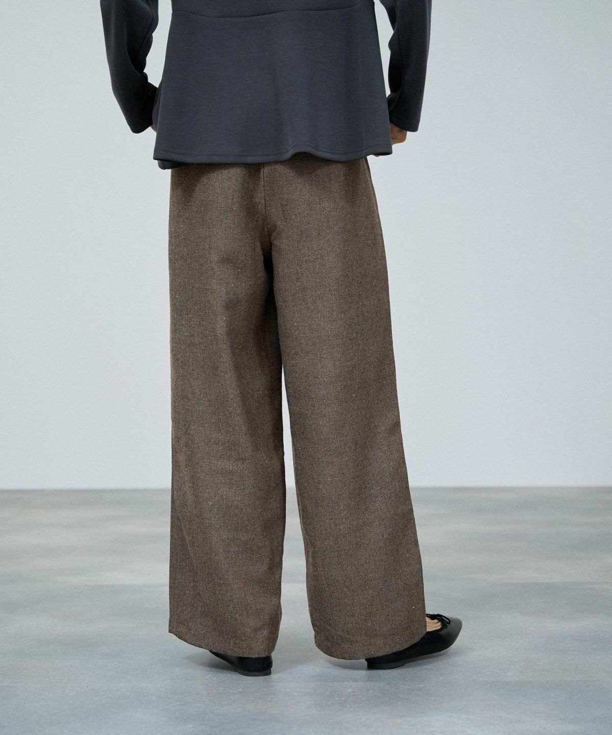 milli de l'air オーセンティックツイードタックパンツ レディース