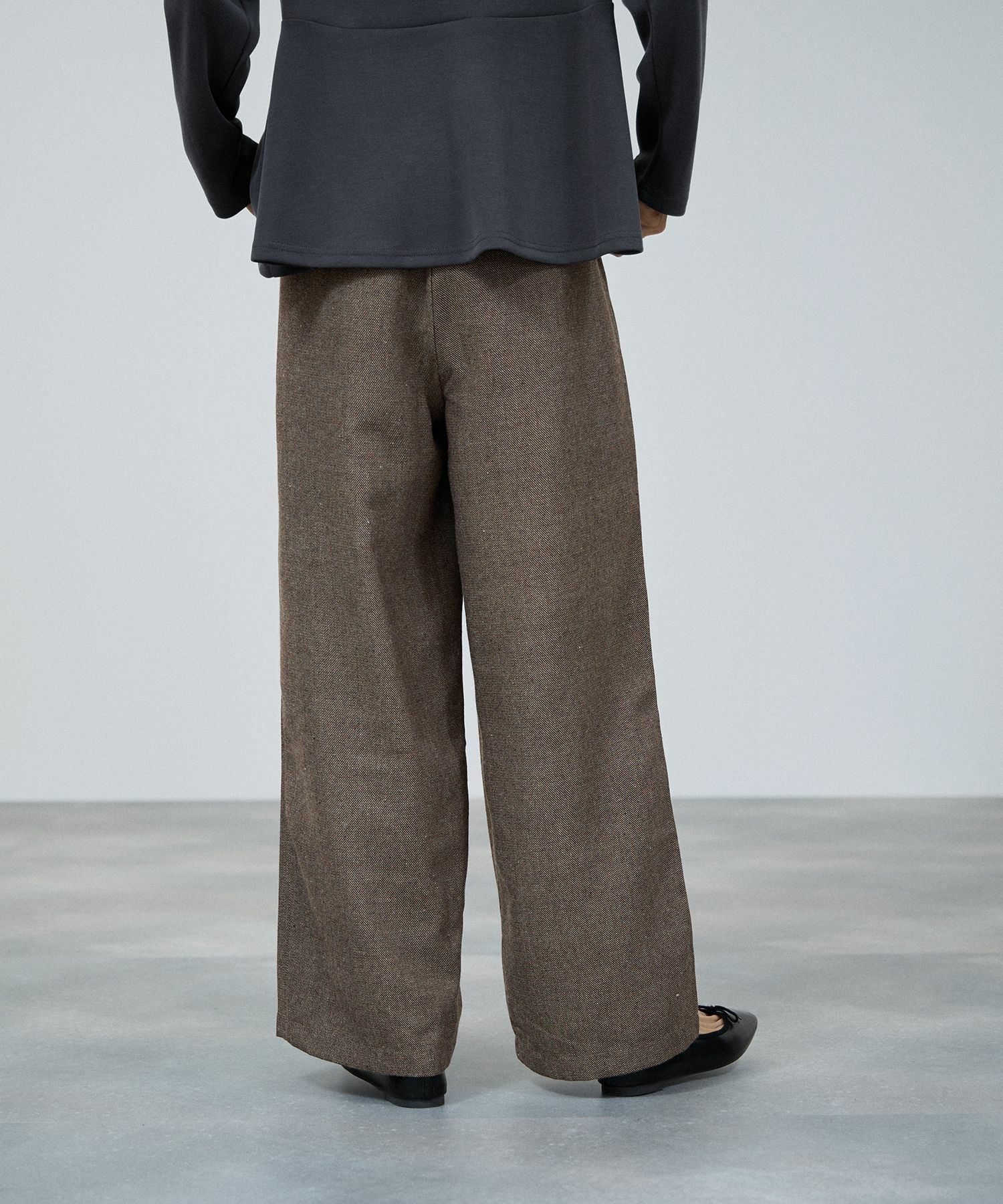 milli de l'air オーセンティックツイードタックパンツ レディース