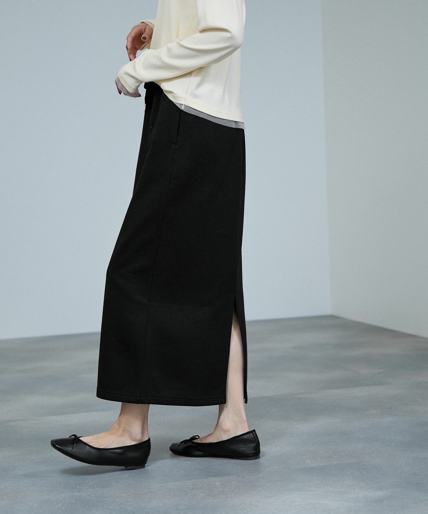 milli de l'air  ラメ裏毛Iラインスカート レディース商品サムネイル-5