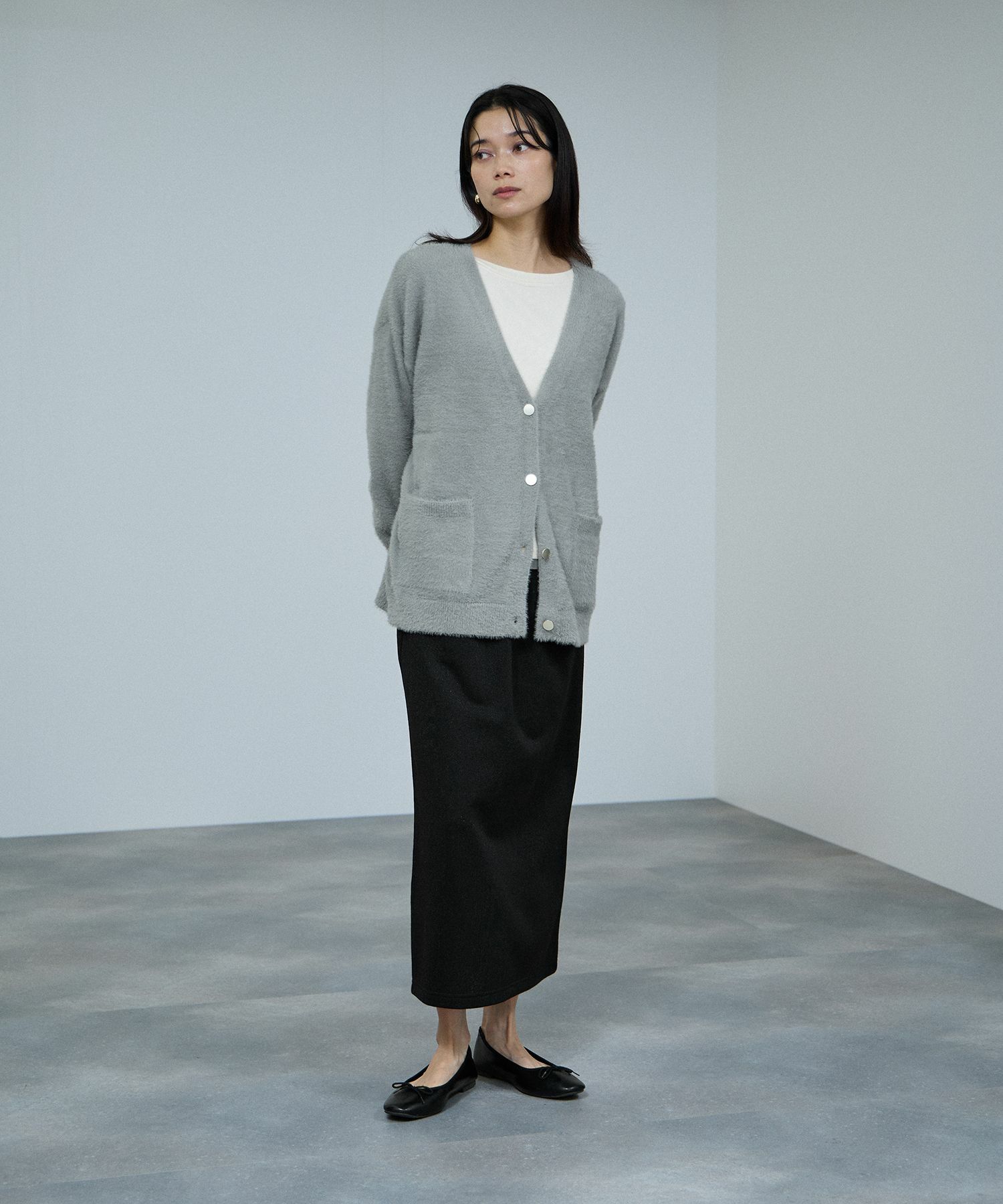 milli de l'air  ラメ裏毛Iラインスカート レディース商品画像-9