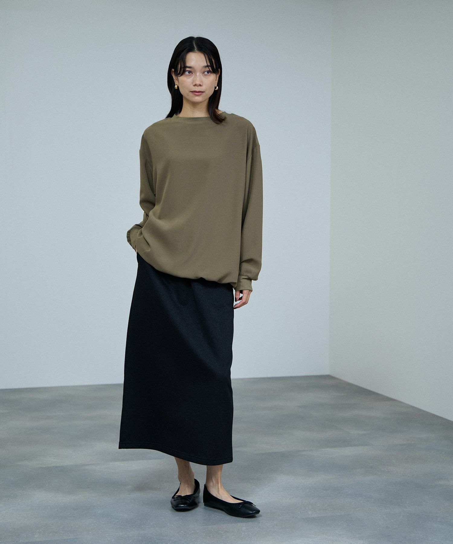 milli de l'air  ラメ裏毛Iラインスカート レディース商品画像-11