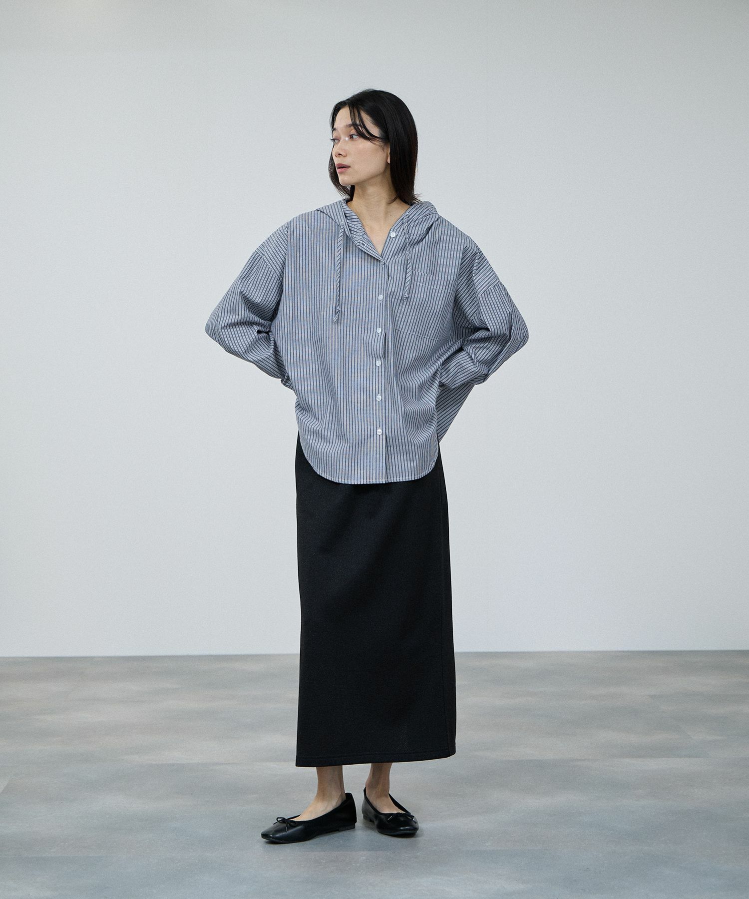 milli de l'air  ラメ裏毛Iラインスカート レディース商品画像-12