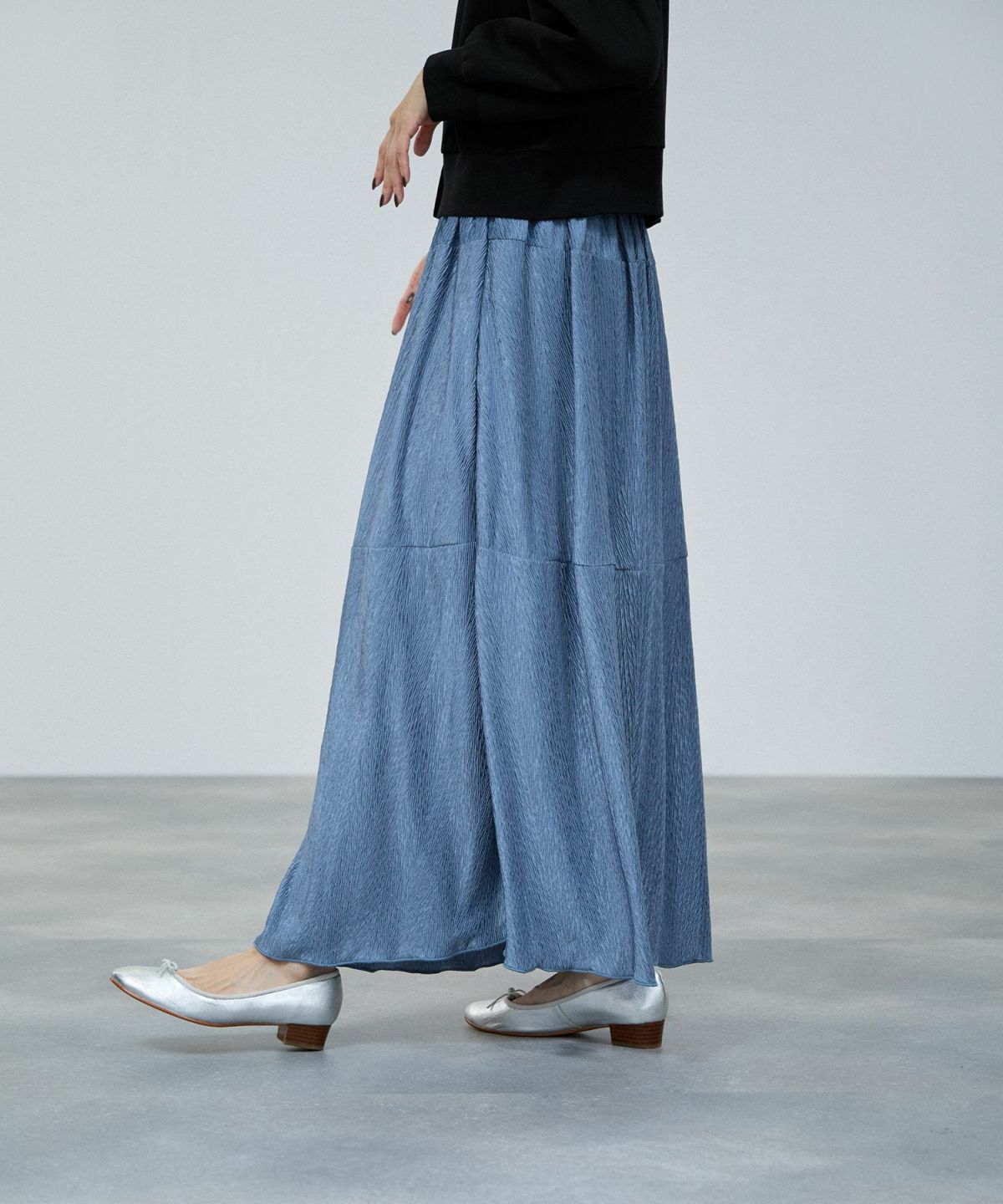 milli de l'air イレギュラープリーツスカート レディース