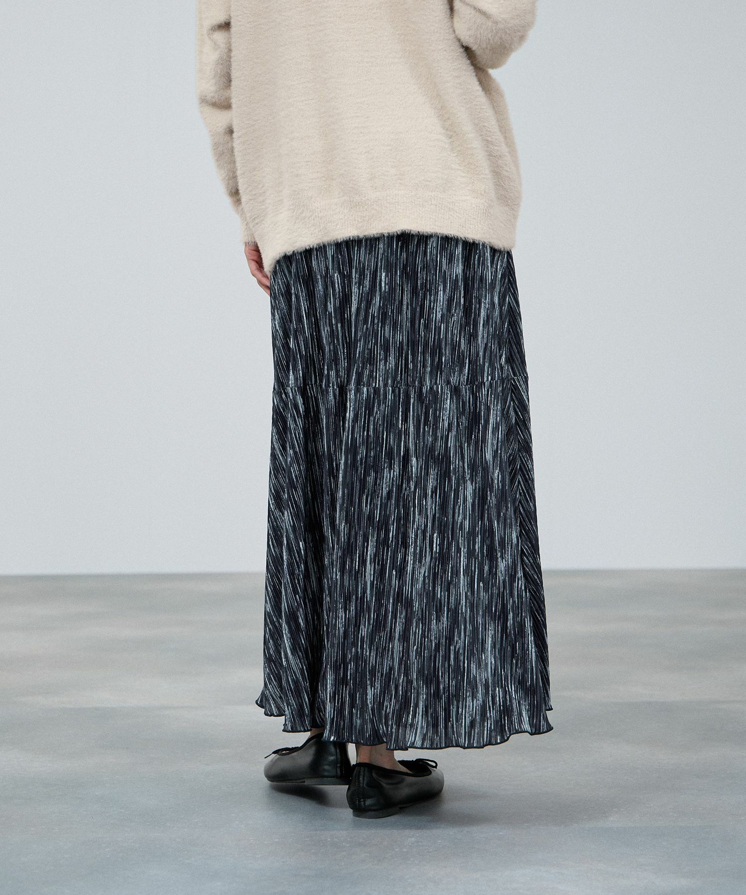 milli de l'air  ニュアンス柄プリーツフレアスカート レディース商品画像-3