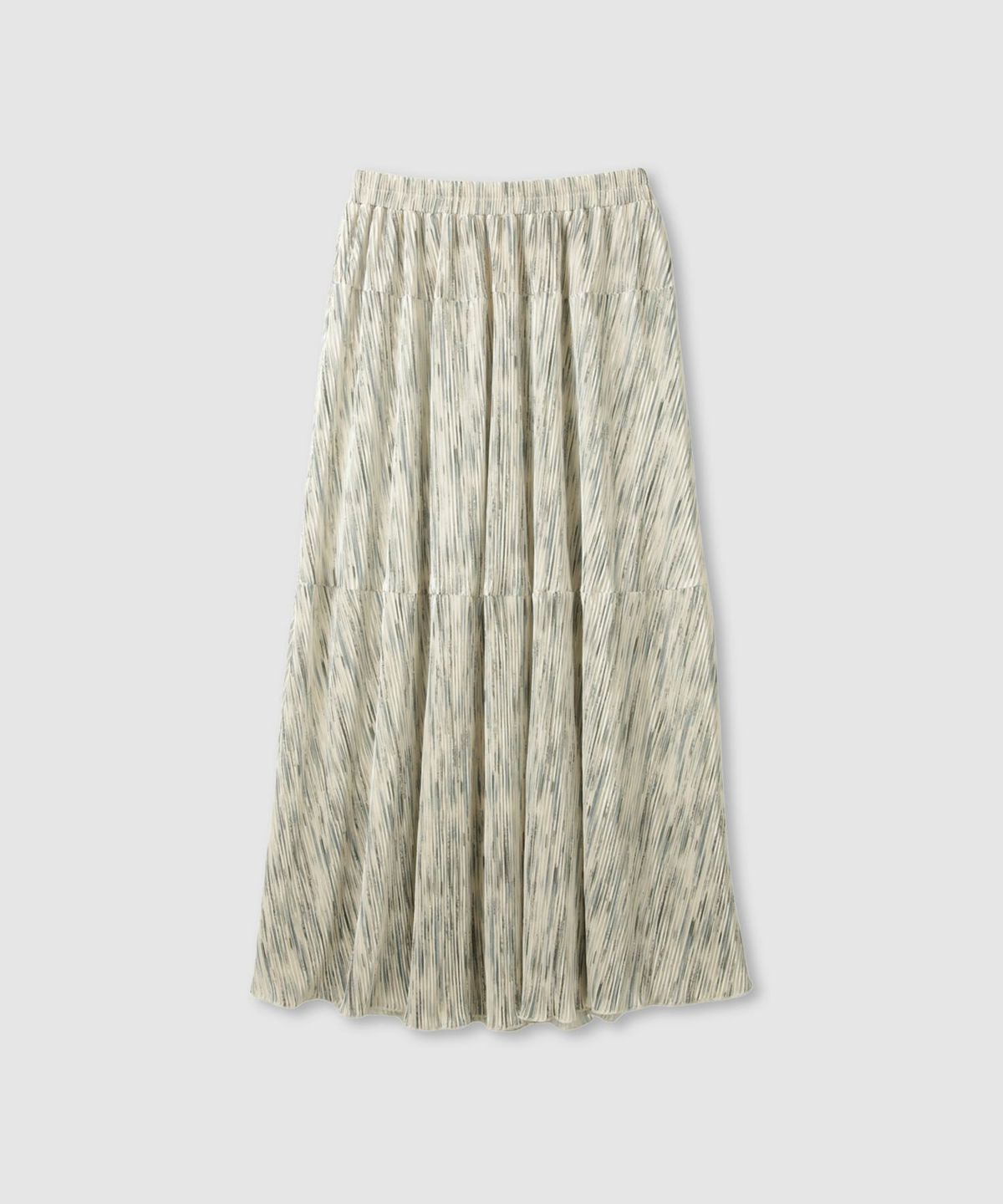 milli de l'air ニュアンス柄プリーツフレアスカート レディース