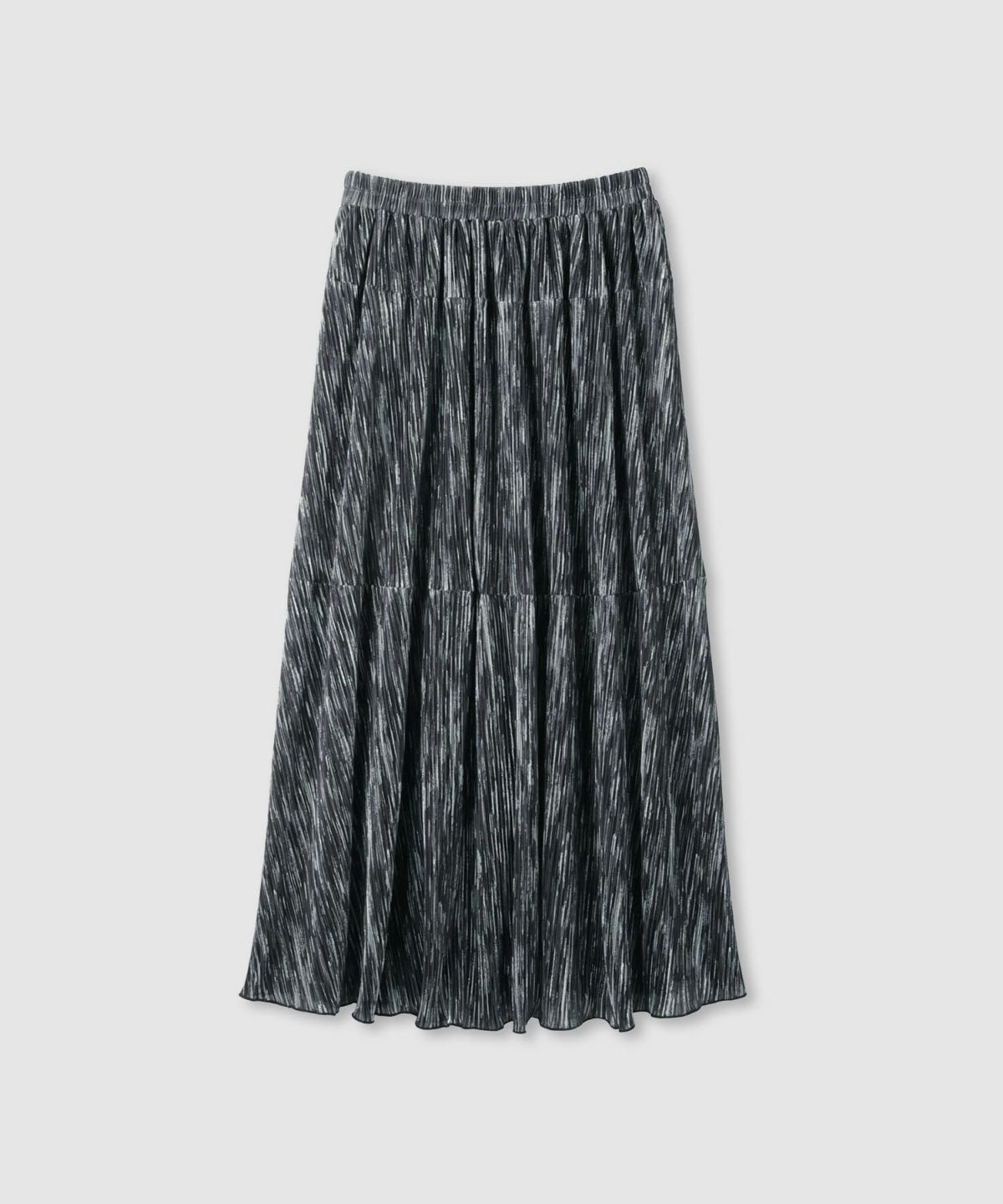 milli de l'air ニュアンス柄プリーツフレアスカート レディース
