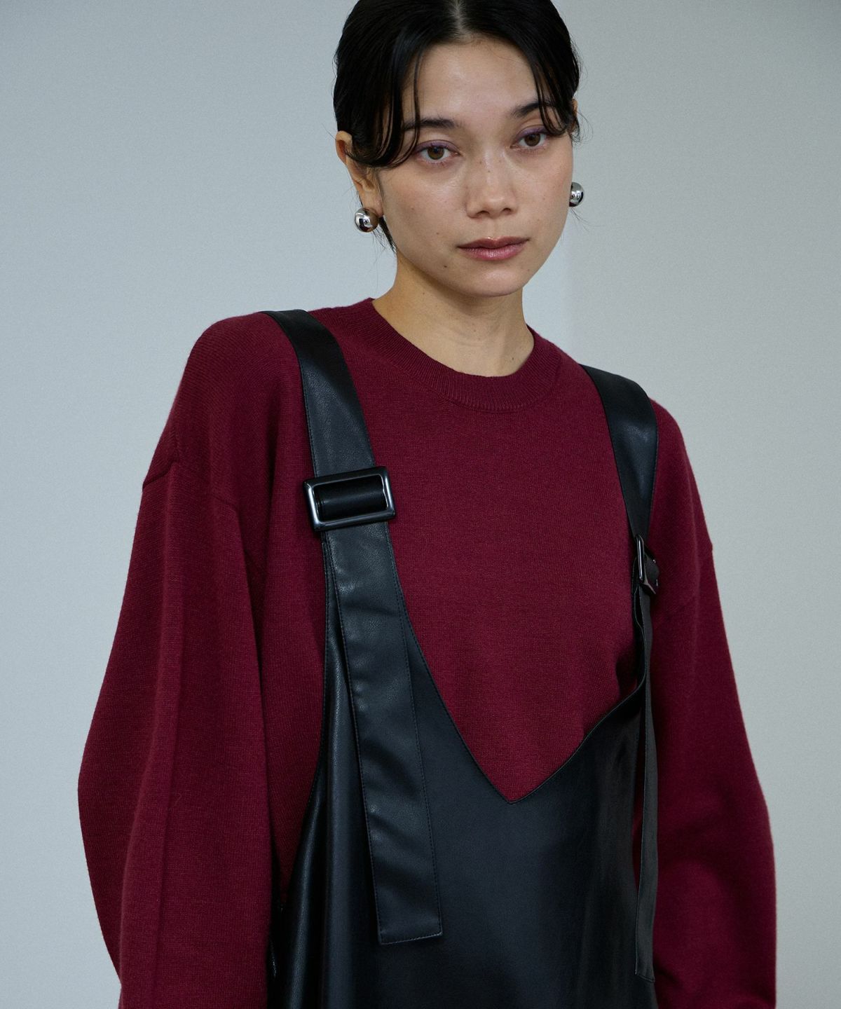 milli de l'air ソフト合皮ジャンパースカート レディース