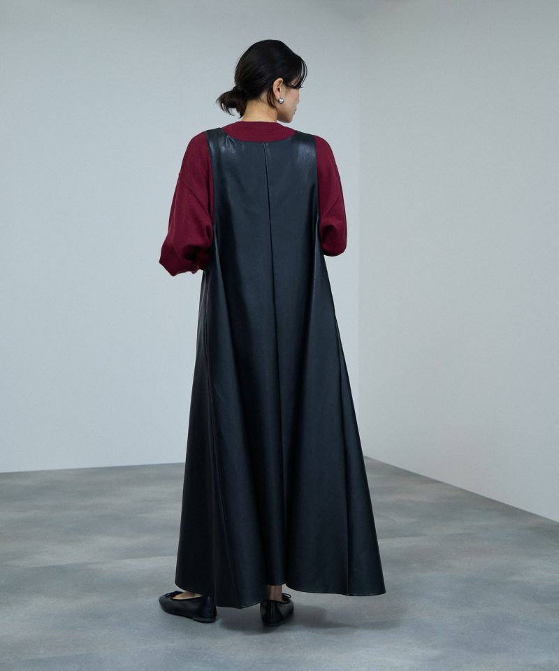 milli de l'air ソフト合皮ジャンパースカート レディース商品画像-4