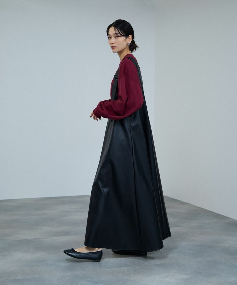 milli de l'air ソフト合皮ジャンパースカート レディース商品画像-5