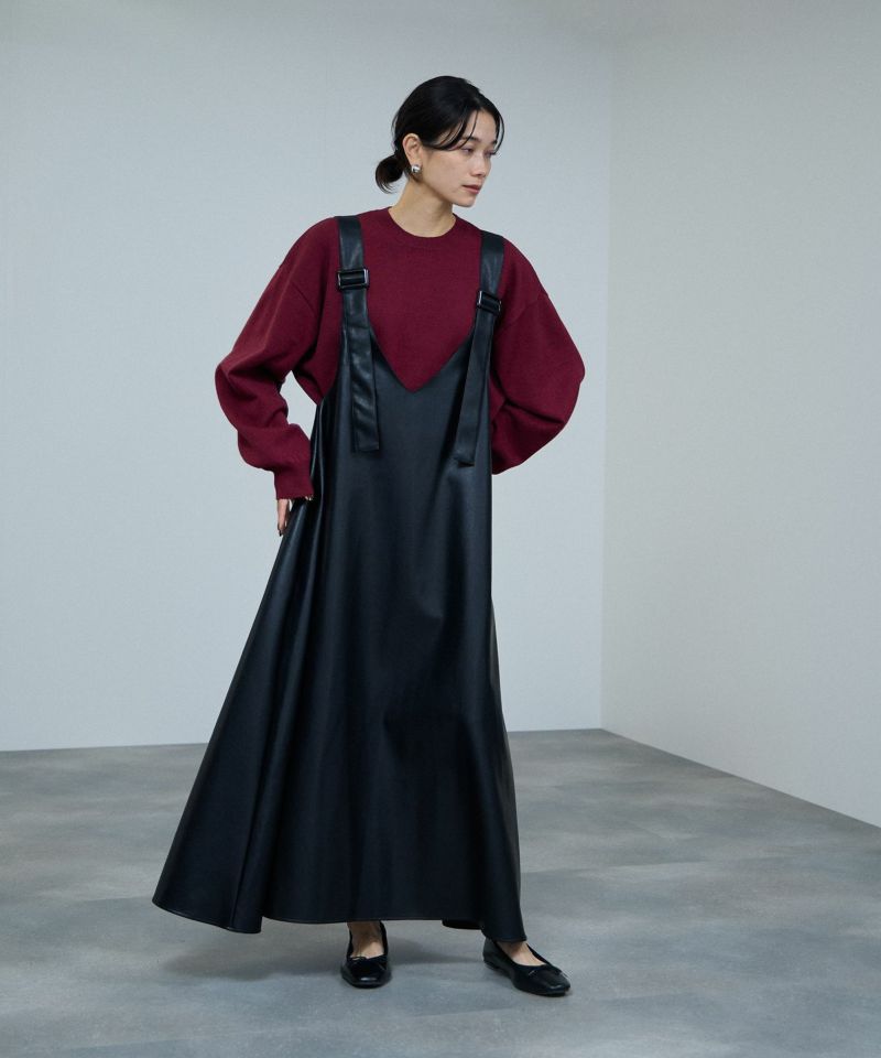 milli de l'air ソフト合皮ジャンパースカート レディース商品画像-7