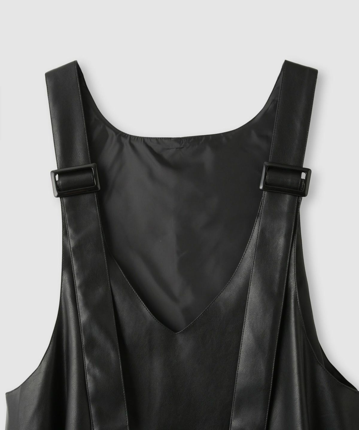 milli de l'air ソフト合皮ジャンパースカート レディース