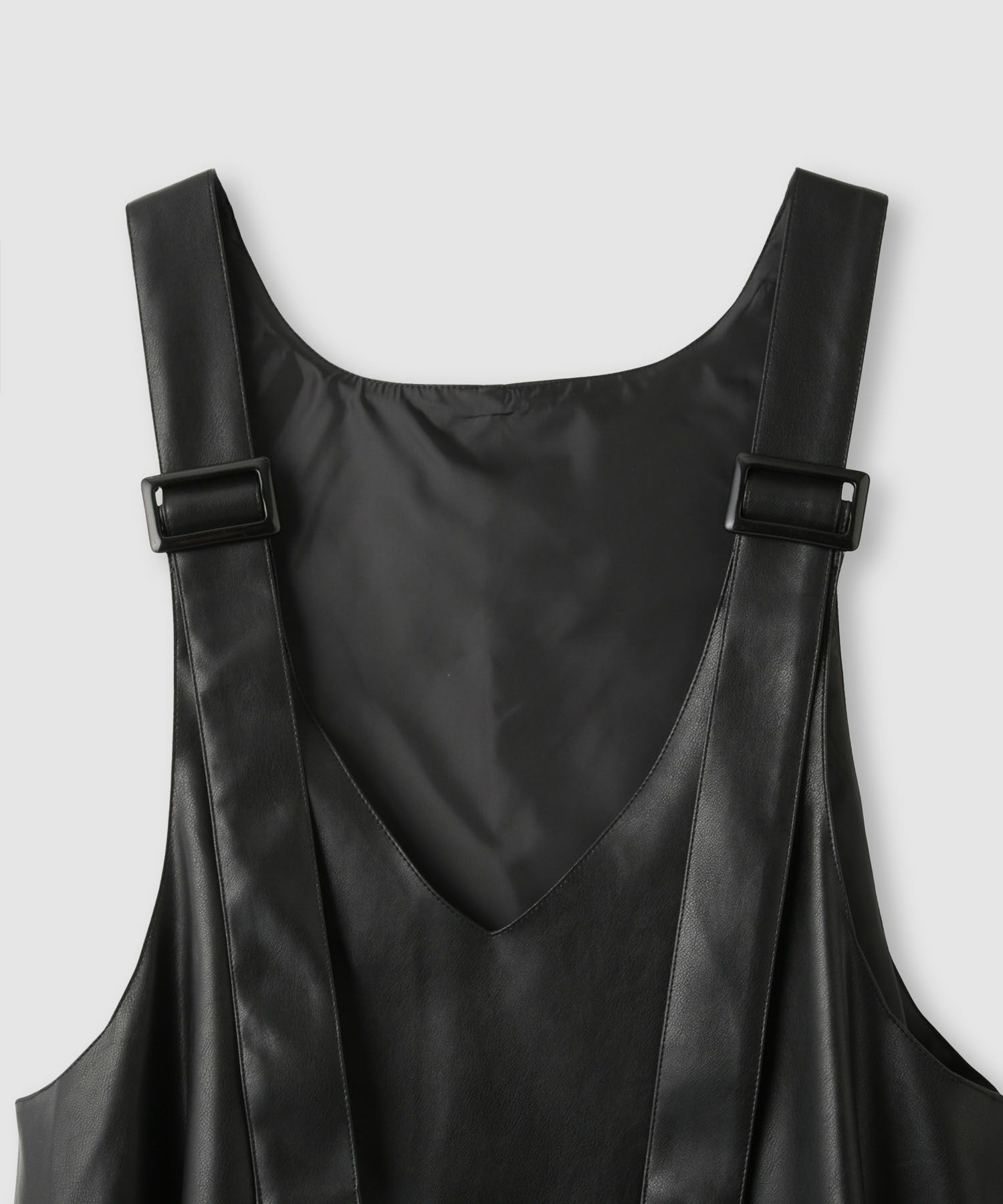 milli de l'air ソフト合皮ジャンパースカート レディース