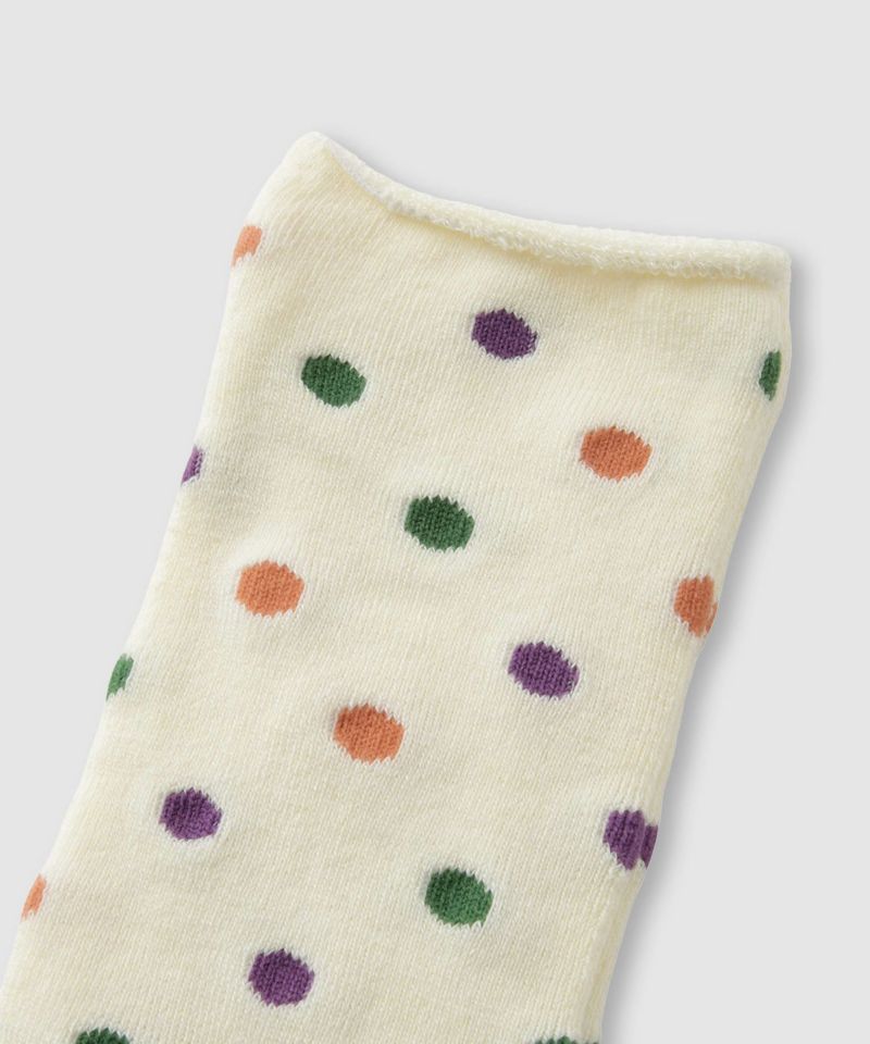 [値下げ]nAvy  MAC HEAT クルーソックス マルチドット 2足組 レディース商品画像-2