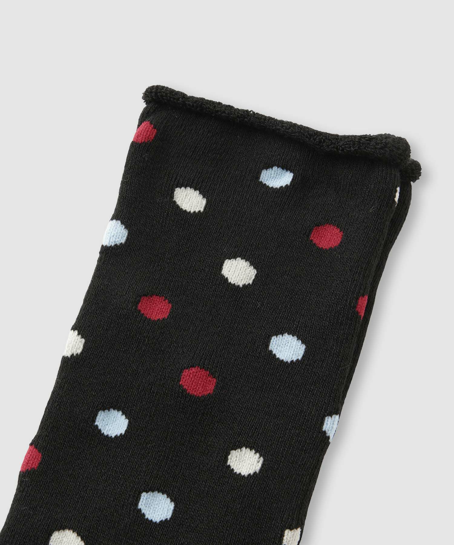[値下げ]nAvy  MAC HEAT クルーソックス マルチドット 2足組 レディース商品画像-3
