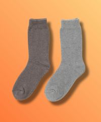 nAvy MAC HEAT クルーソックス 無地ミックス 2足組 レディース