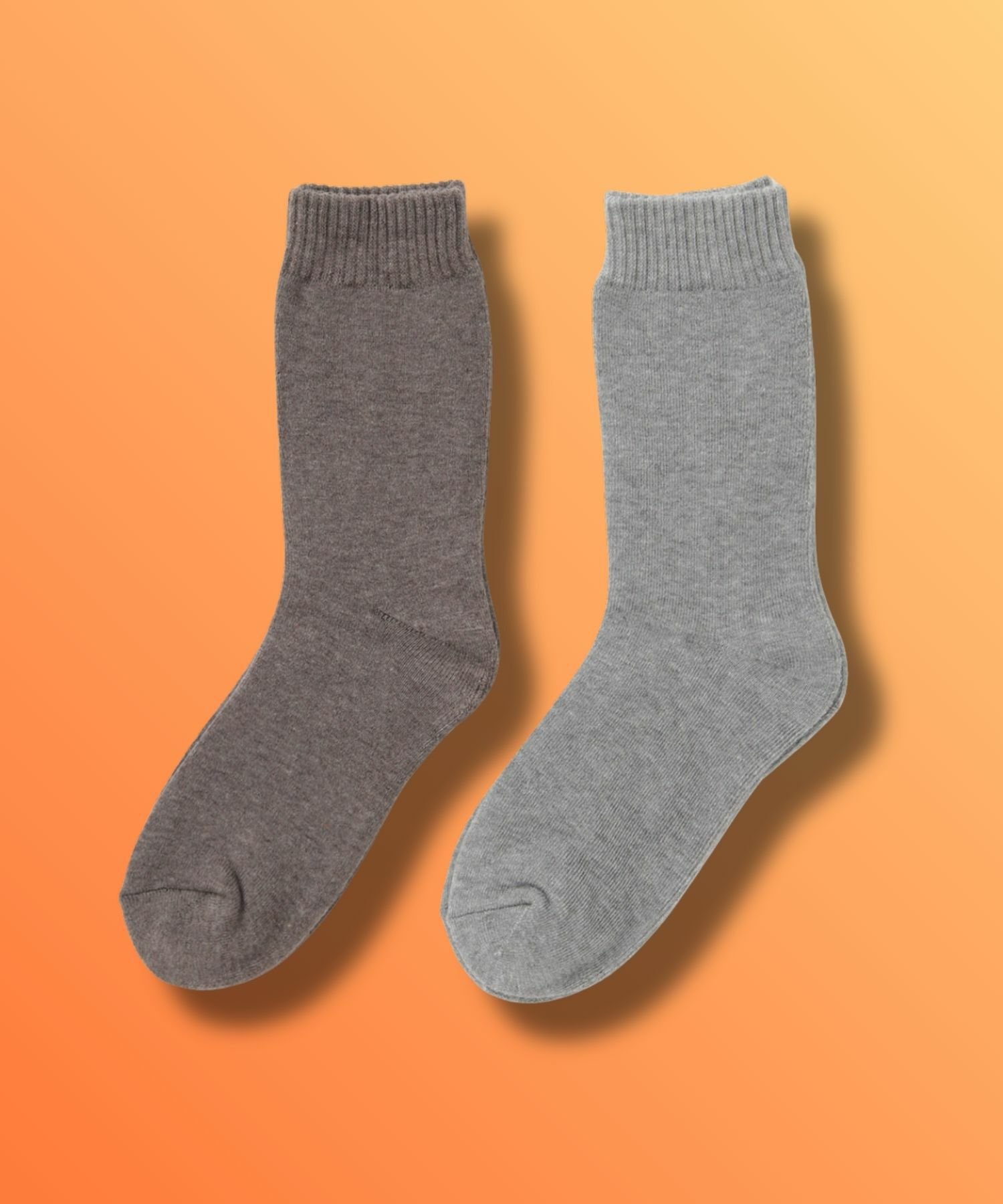 nAvy  MAC HEAT クルーソックス 無地ミックス 2足組 レディース商品サムネイル-1