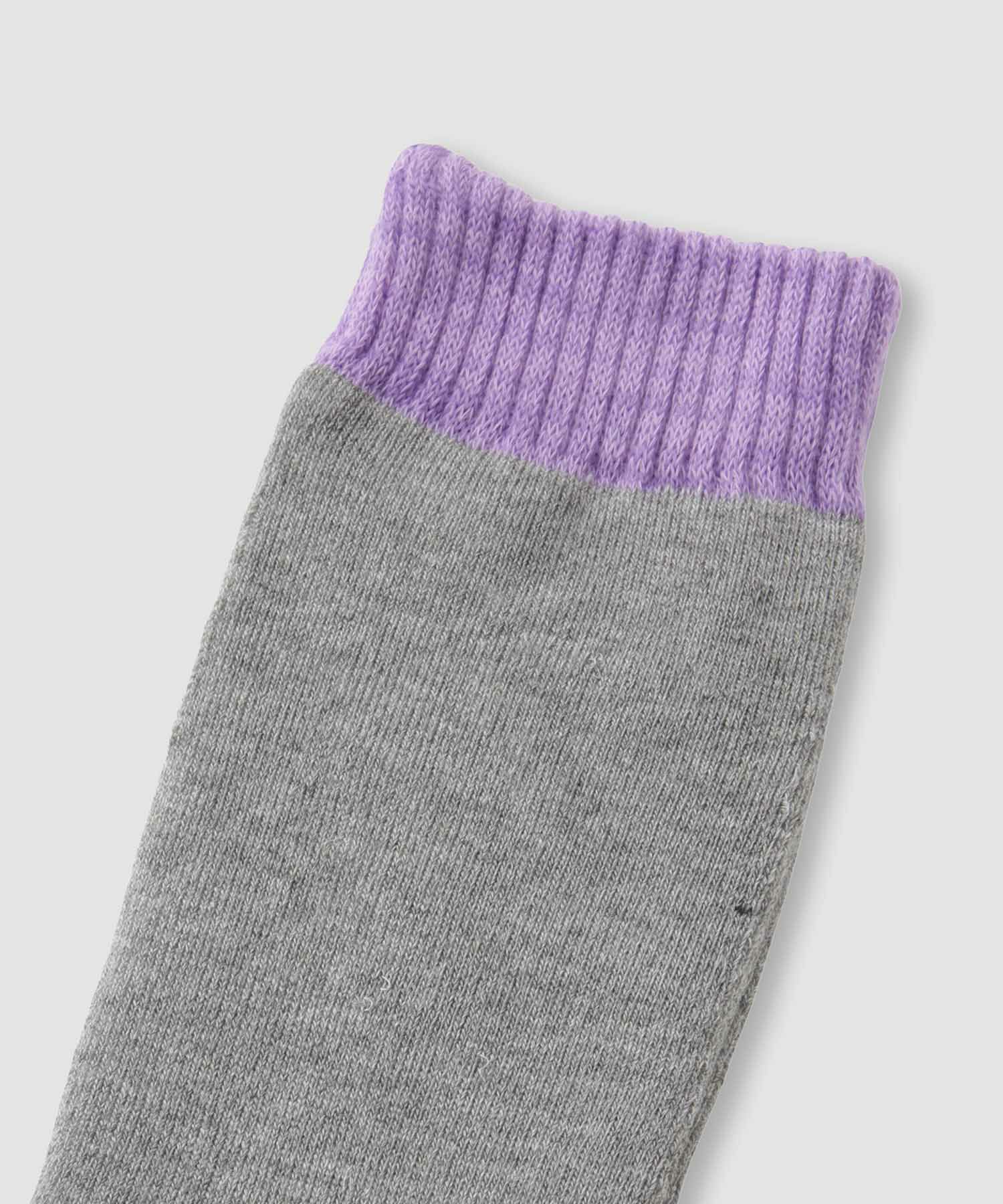 [値下げ]nAvy  MAC HEAT クルーソックス 切替 2足組 レディース商品サムネイル-2