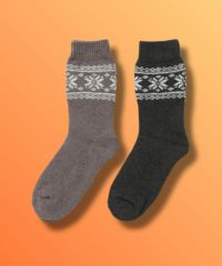 nAvy MAC HEAT クルーソックス 雪柄 2足組 レディース