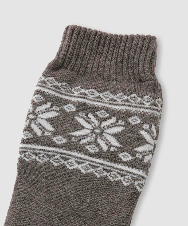 nAvy  MAC HEAT クルーソックス 雪柄 2足組 レディース商品画像-2