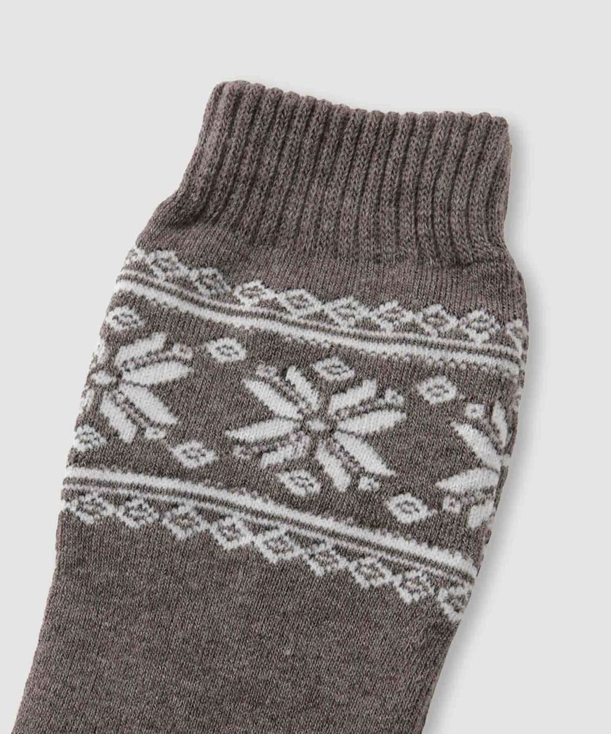 nAvy MAC HEAT クルーソックス 雪柄 2足組 レディース