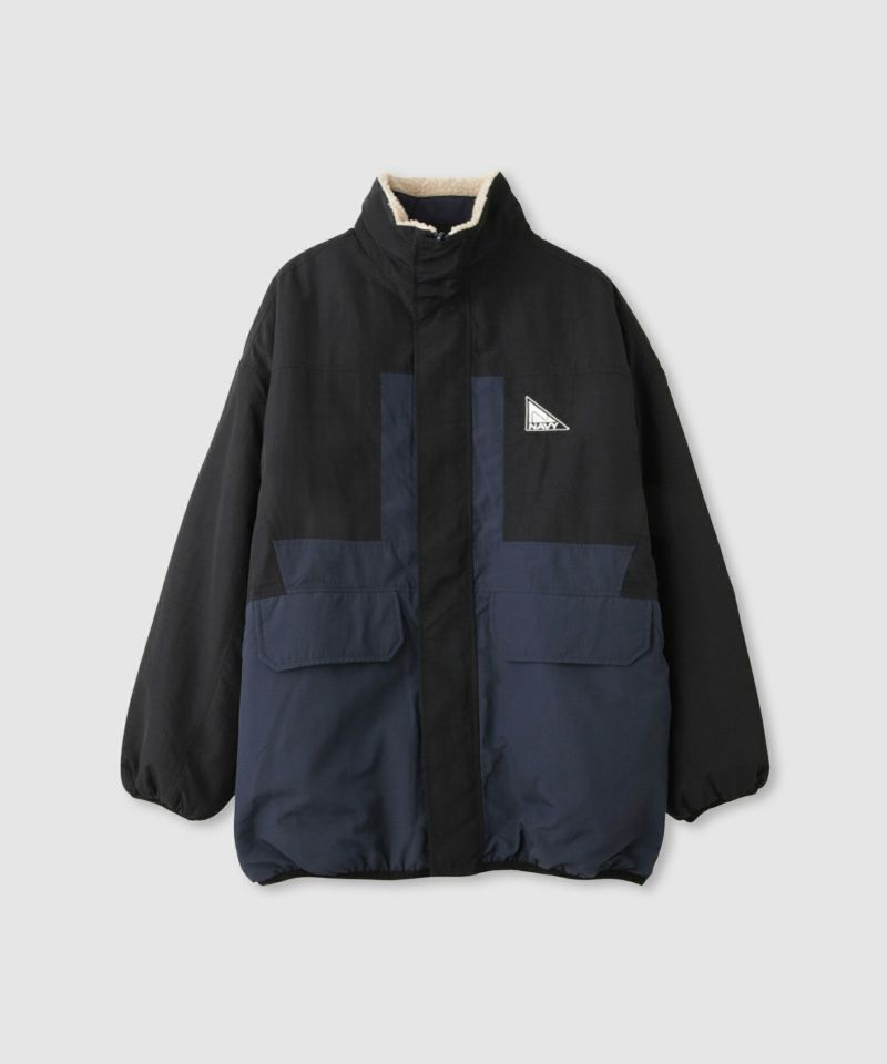 [最終さらに50%OFF]NAVY  裏ボアリバーシブルブルゾン レディース商品画像-2