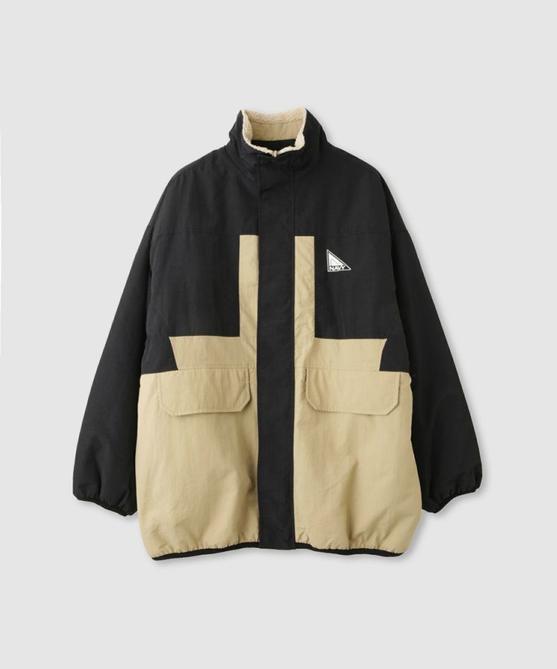 NAVY  裏ボアリバーシブルブルゾン レディース商品画像-3