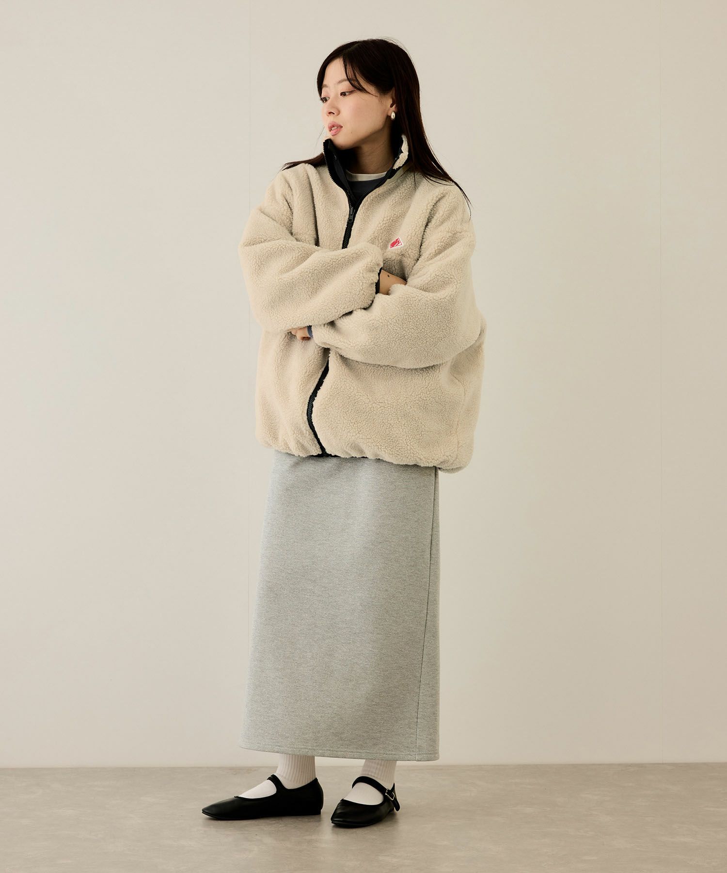 NAVY 裏ボアリバーシブルブルゾン レディース