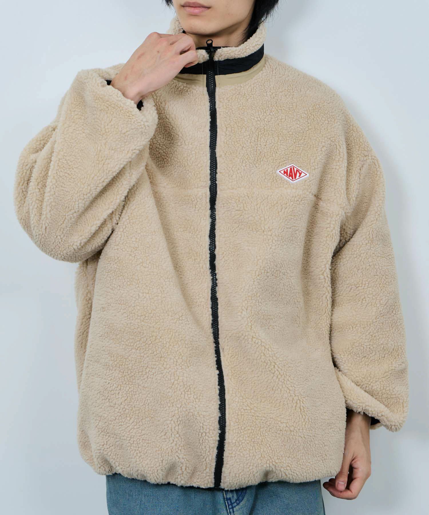 NAVY 裏ボアリバーシブルブルゾン レディース