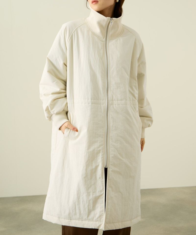 [最終さらに50%OFF]NAVY  中綿リブ襟コート レディース商品画像-1