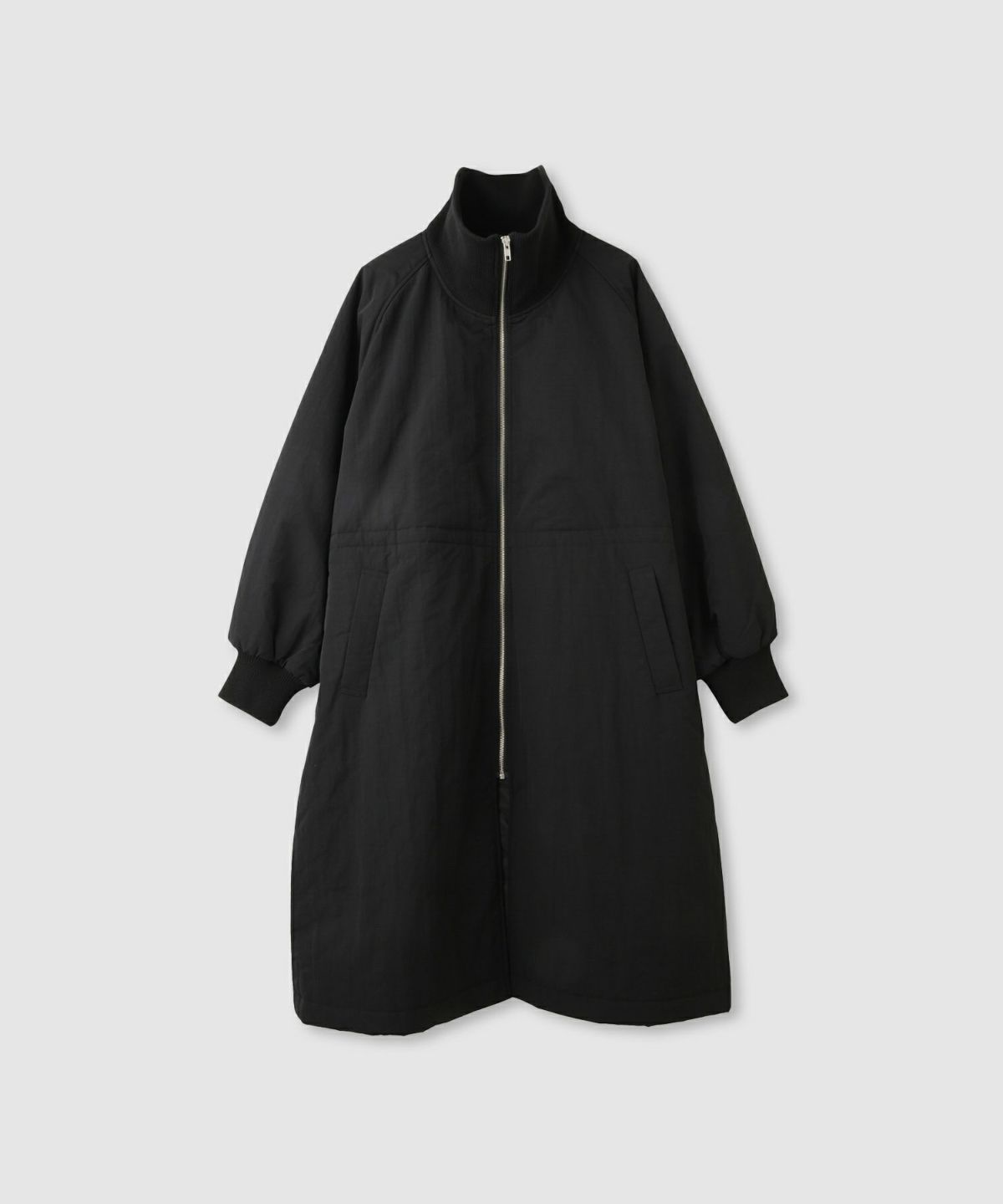 NAVY 中綿リブ襟コート レディース