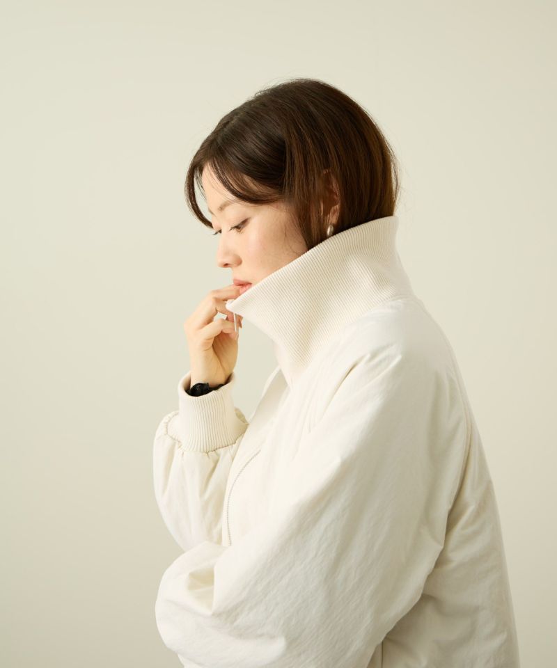 [最終さらに50%OFF]NAVY  中綿リブ襟コート レディース商品画像-6