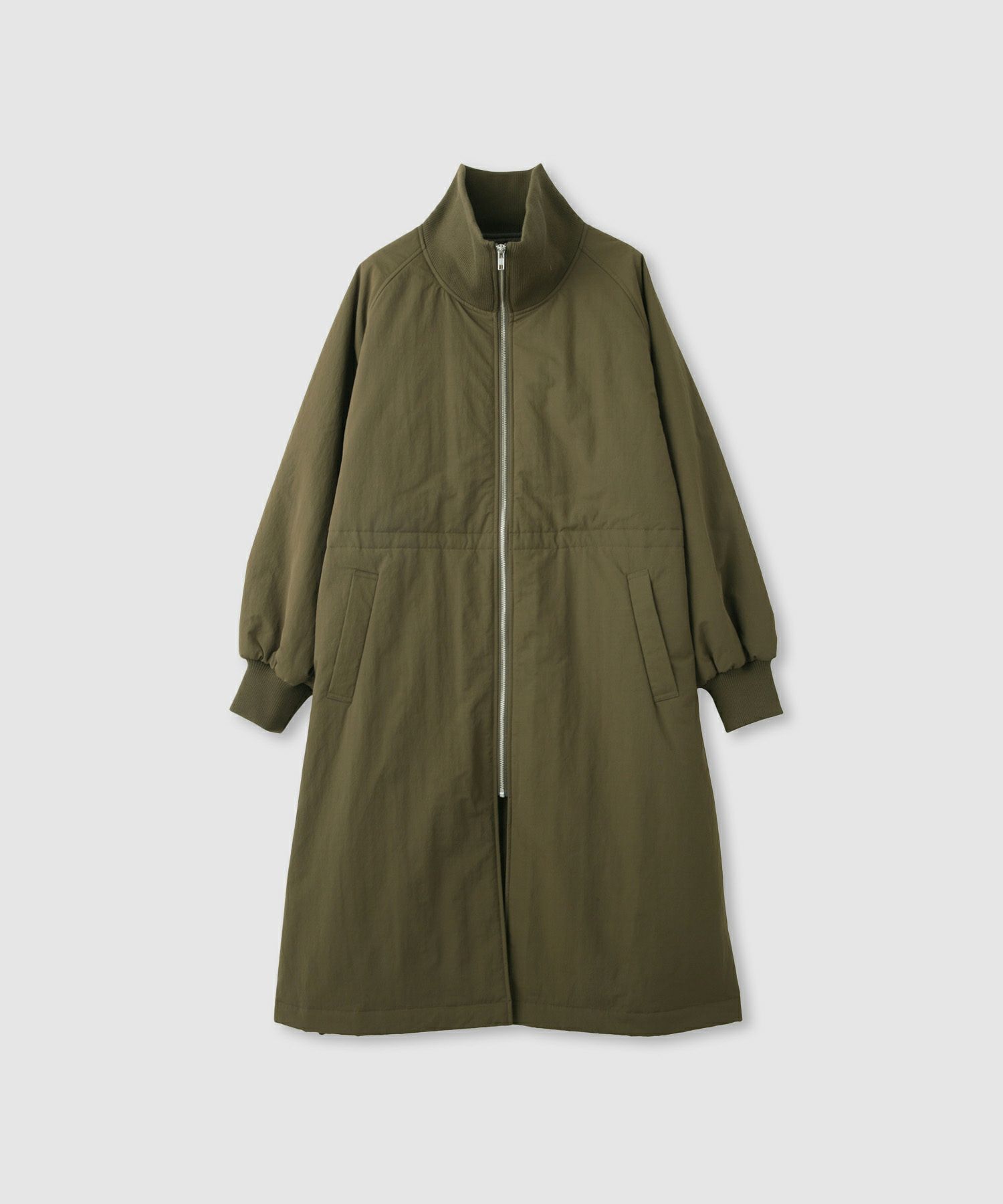 NAVY 中綿リブ襟コート レディース