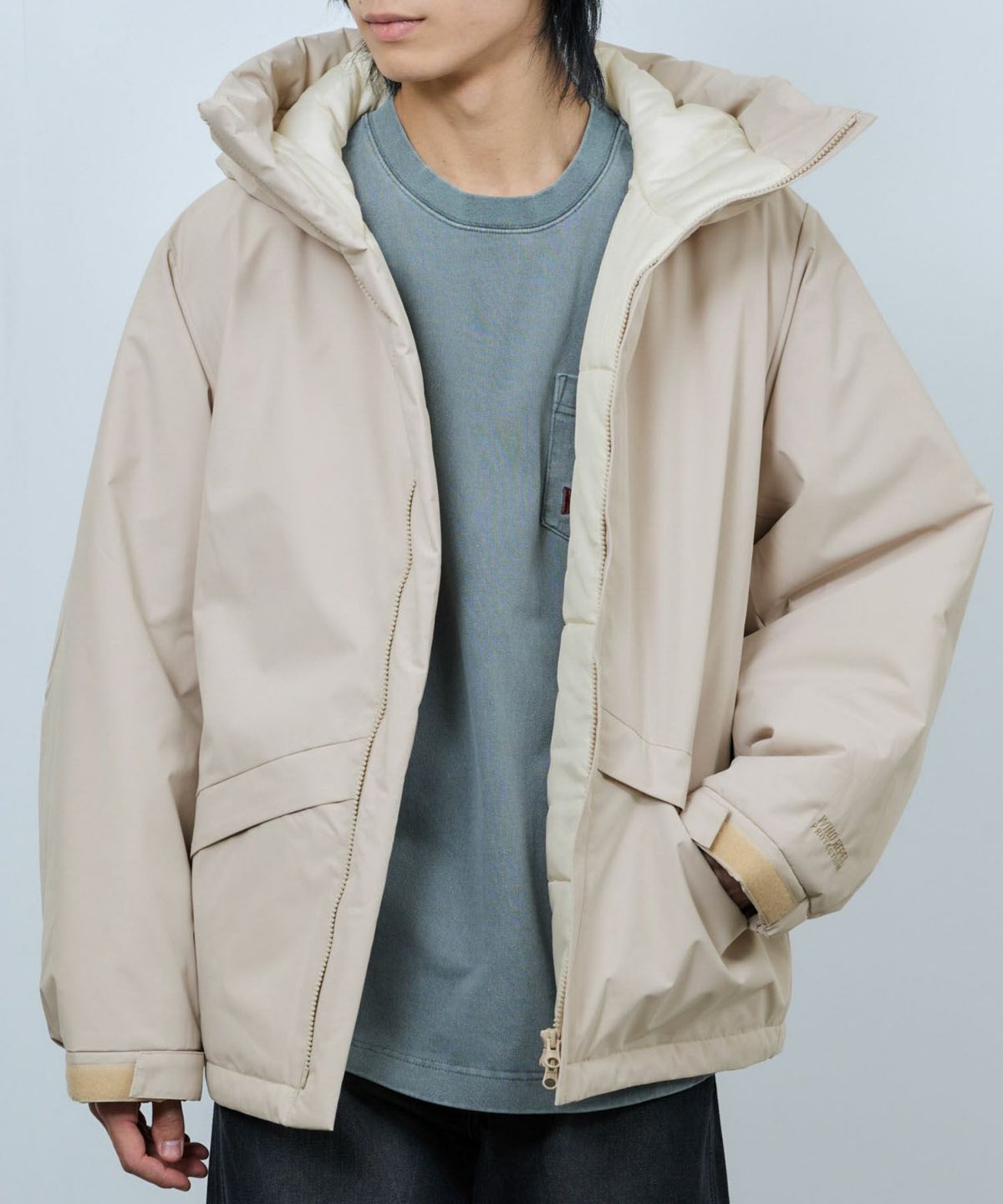 NAVY 中綿モンスターパーカーブルゾン レディース