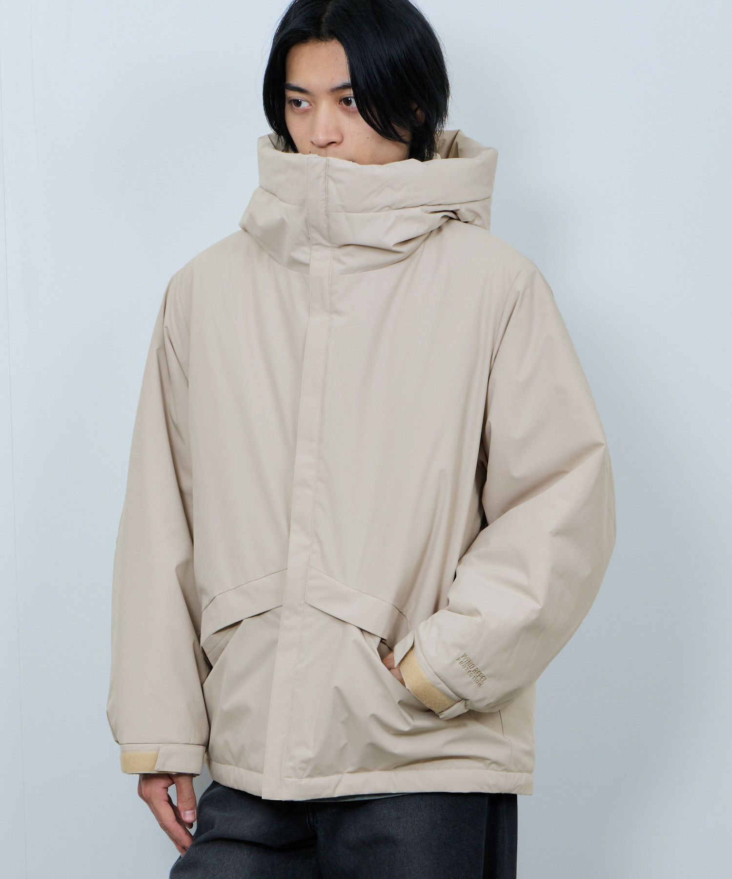 NAVY 中綿モンスターパーカーブルゾン レディース