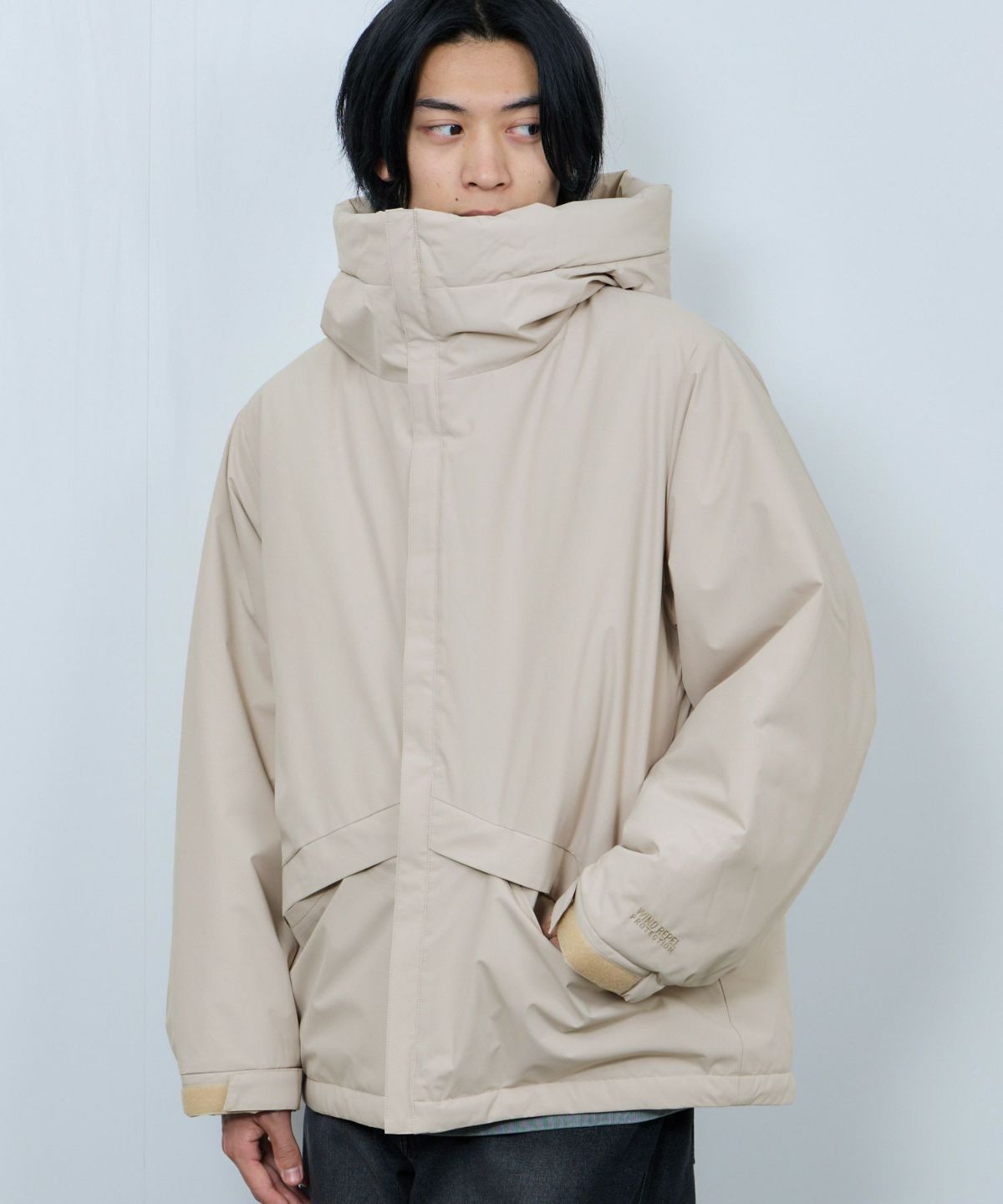 NAVY 中綿モンスターパーカーブルゾン レディース