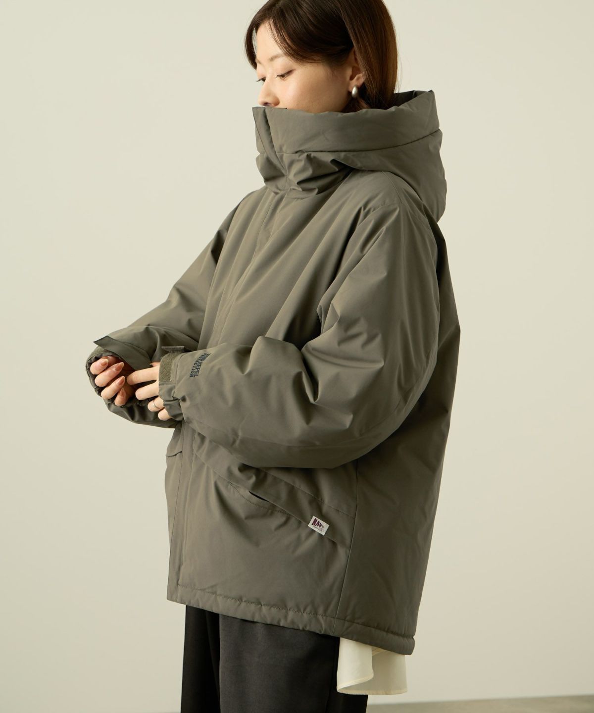 NAVY 中綿モンスターパーカーブルゾン レディース