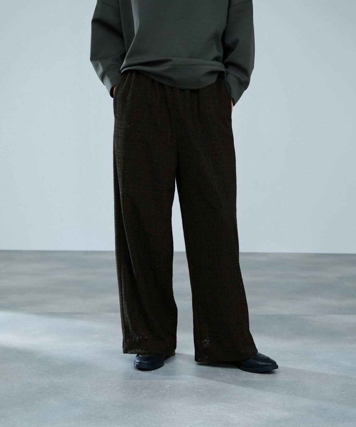 milli de l'air パッチワーク調レーシーパンツ レディース