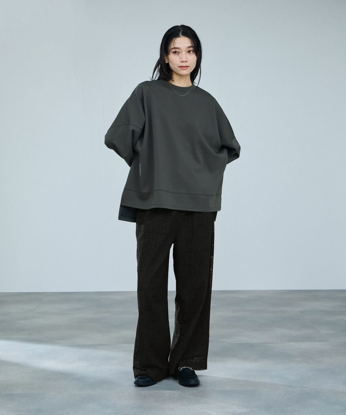 milli de l'air パッチワーク調レーシーパンツ レディース